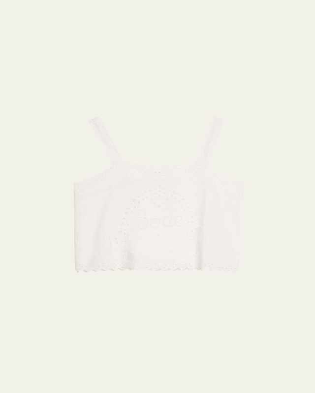 Belvoir Broderie Anglaise Lace Tank Top